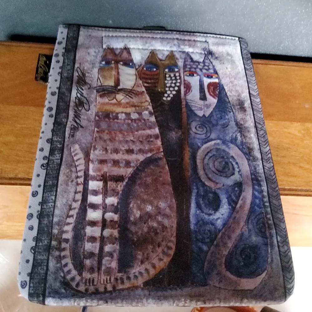 Laurel Burch Tablet Cover and Santa Cat Bookmark.